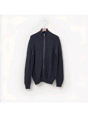 Jack & Jones Premium Baltimore Cardigan L Grey All Season Cotton Zip Up Edgy NWT